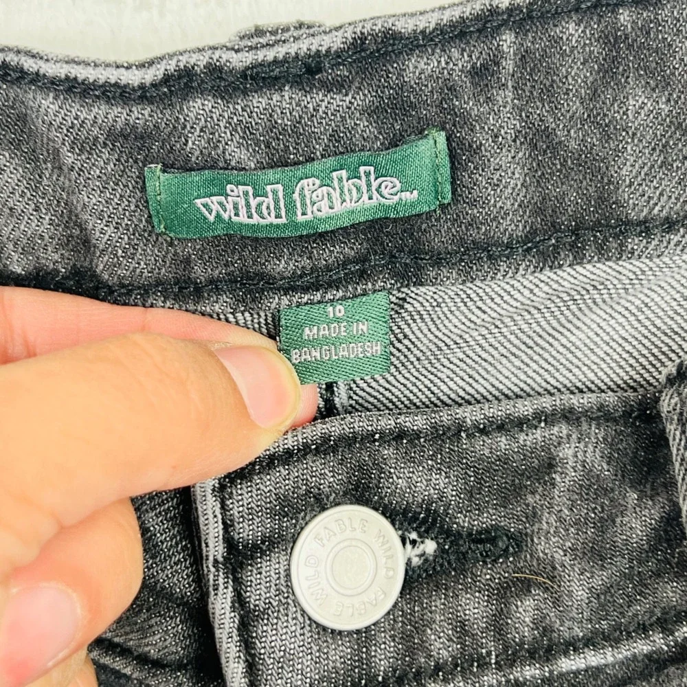 Wild‎ Fable Girls Size 10 (14-16) Black High Rise Mom Jeans